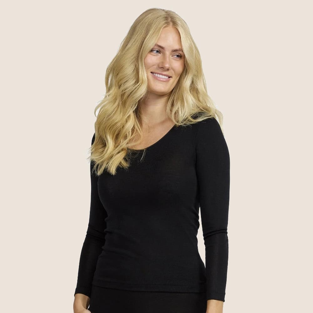 Tröja i merinoull/silke Wilma