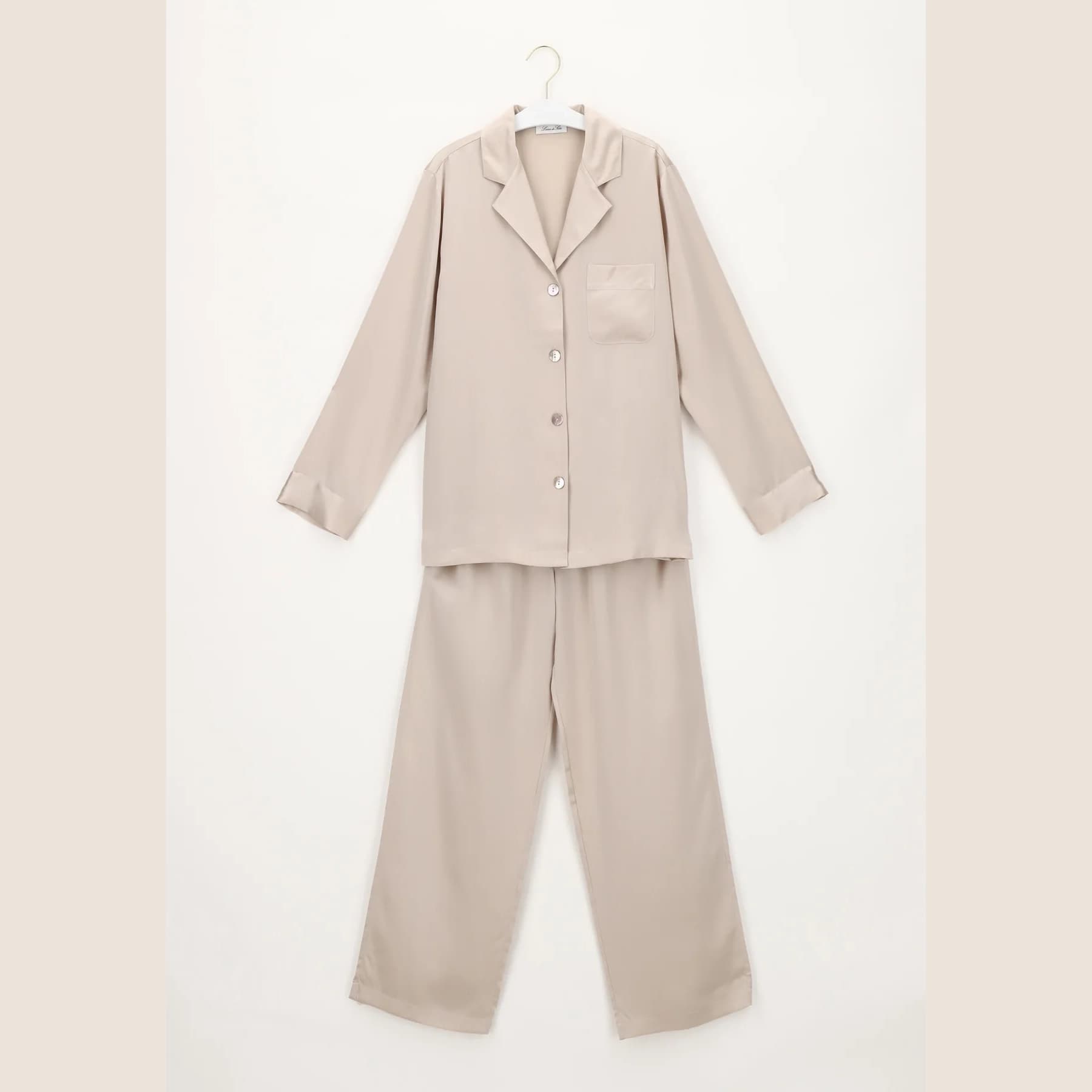 Luna di Seta Silk Pyjamas Champange