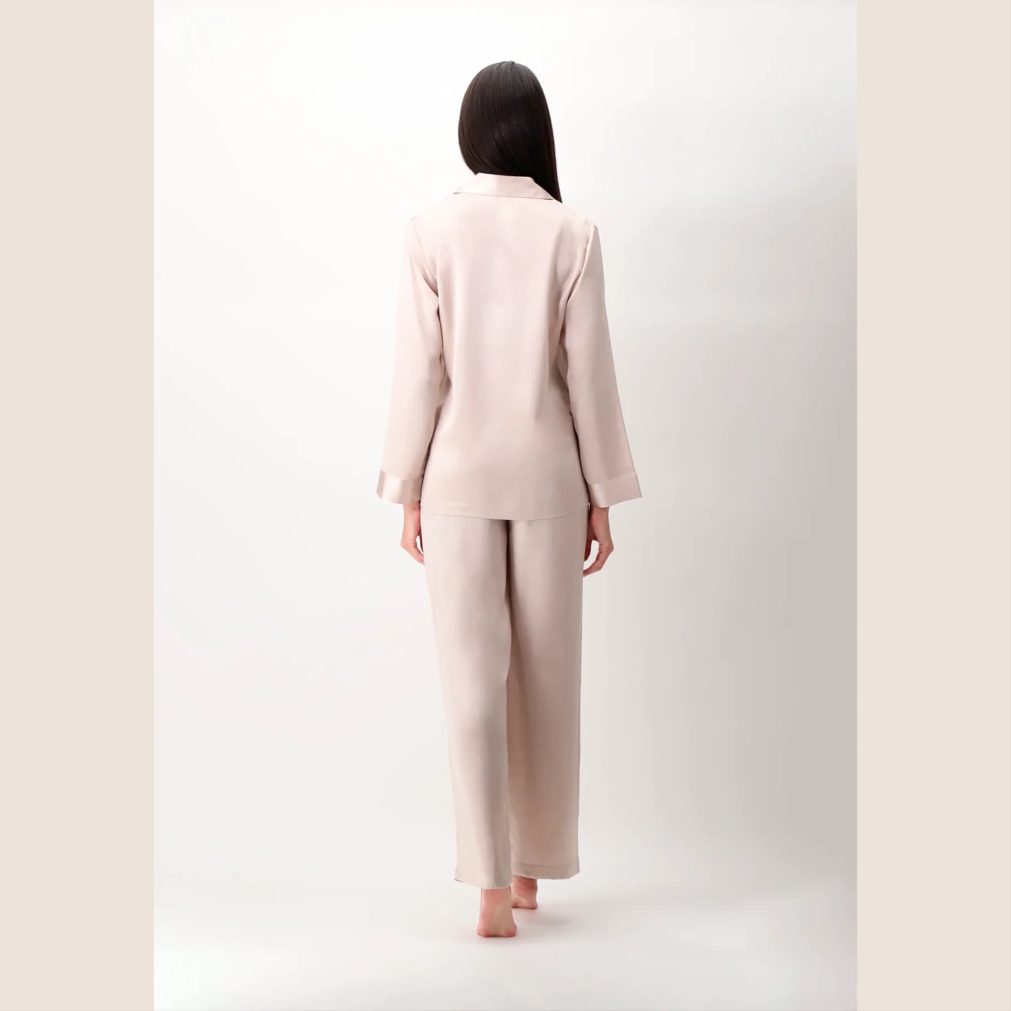 Luna di Seta Silk Pyjamas Champange